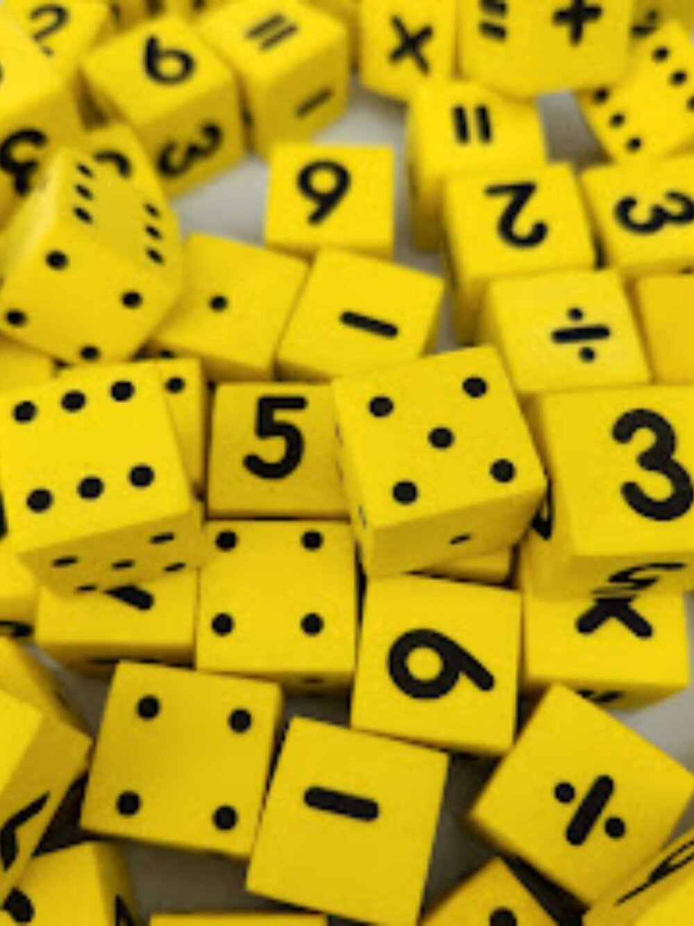 Koplow Games Foam Spot & Number Dice Yellow Math Mathematics Manipulatives Ideal - Picture 5 of 8